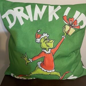 Grinch decor pillow